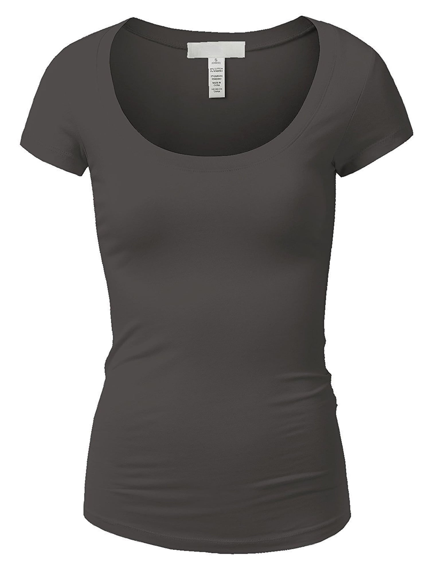 scoop neck short sleeve t shirt