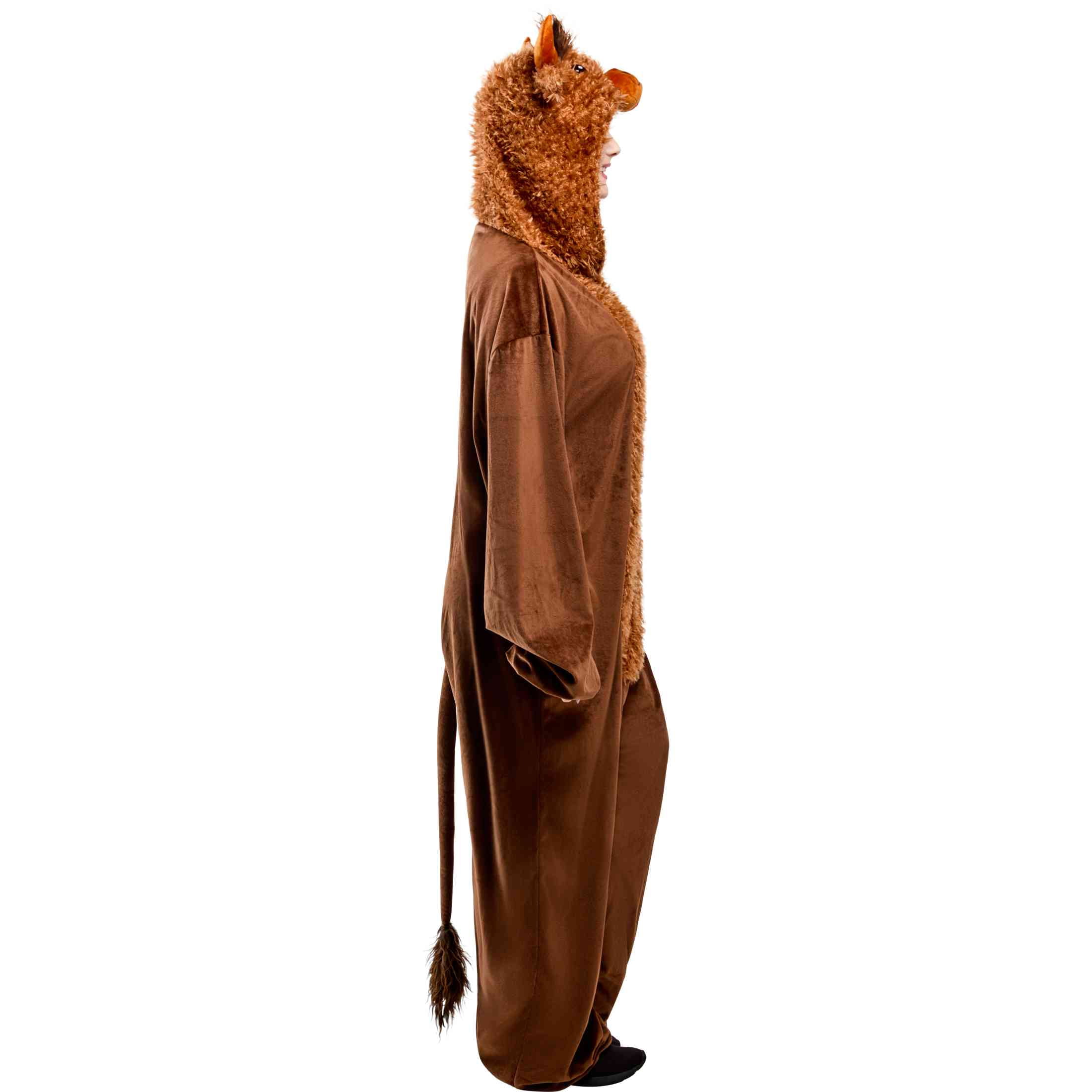 Highland Cow Jumpsuit Halloween Costume for Adults, Unisex Adult Size L (36/42), by Way to Celebrate
