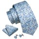thumbnail image 2 of Conjunto de corbatas Barry.Wang con estampado floral de seda y pañuelo, 2 of 6