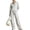 White, variant on Womens 2 Piece Tracksuit Sets Casual Lapel Sweatshirts Half Zip Pullover & Wide Leg Sweatpants Lounge Outfits Set With Pockets