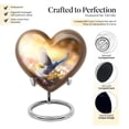 thumbnail image 3 of Small Dove Flying Clsoe To Flowers Urns For Human Ashes - Urn For Human Ashes Adult Men & Women - Urns For Human Ashes Adult - Adult Heart Shaped Cremation Urns - Burial Urns For Ashes ( 3inch, 1pcs), 3 of 5
