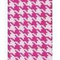 thumbnail image 5 of Suéter sin mangas de cuello redondo de mujer INSPIRE CHIC, con estampado de pata de gallo, tejido, talla L, color rosa fuerte, 5 of 5