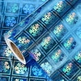 thumbnail image 1 of Rollo de papel de regalo LeZakaa Blue Snowflake 43x1000 cm, 1 of 7
