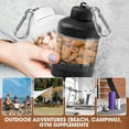 thumbnail image 3 of ziyahi Protein Three Layer Funnel Powder Container Storage Box Keychain for Storage Food - Grade for Gym Exercise and Transparent Black, 3 of 6