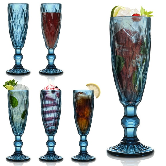 Handmade Retro Wine Glasses: Lead - Free Colored Glass, 5oz, Timeless Elegance