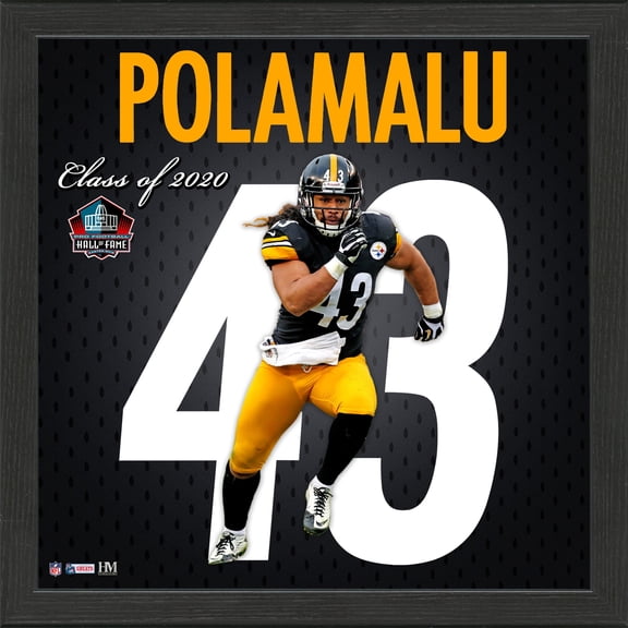 Highland Mint Troy Polamalu Pittsburgh Steelers 2020 Pro Football Hall of Fame 13'' x 13'' Impact Jersey Framed Photo