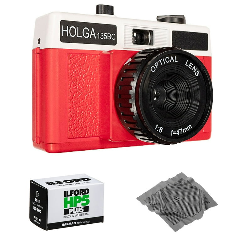 Holga 135BC 35mm Bent Corners Film Camera Bundle with Ilford HP5