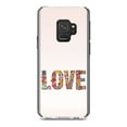 thumbnail image 1 of DistinctInk Clear Shockproof Hybrid Case for Samsung Galaxy S9 (5.8" Screen) - TPU Bumper, Acrylic Back, Tempered Glass Screen Protector - Spring Collection - Floral LOVE Flowers, 1 of 5