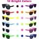 thumbnail image 4 of Paquete de 36 lentes de sol de neón de 12 colores, regalos de fiesta, estilo retro de los 80, perfecto y colorido juego de anteojos de sol para fiestas de cumpleaños, playa, juguetes de fiesta,, 4 of 8