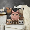 thumbnail image 2 of SHANXI Cute Cats Throw Pillow Covers Decorative Square Cushion Cases for Home Sofa Bedroom Livingroom 22x22in, 2 of 5