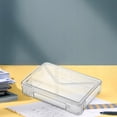 thumbnail image 2 of Caja de almacenamiento de documentos transparentes PET domésticos caja de almacenamiento de escritorio caja de almacenamiento de cajón portátil caja de almacenamiento, 2 of 5