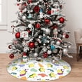 thumbnail image 5 of Yiaed Orange Green Avocado Print Christmas Tree Skirt , Tree SkirtsTree Mat for Christmas Winter Holiday Indoor Decorations-30", 5 of 7