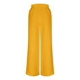 thumbnail image 4 of GUACER Casual Pants for Women High Waisted Elastic Waistband Flowy Fabric Wide Leg Pants, 4 of 9