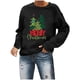 thumbnail image 1 of Sudaderas de Cuello Redondo de Navidad Para Mujer Suéter Estampado Teñido Anudado de Manga Larga Suelto Informal Top Odeerbi ODB192005, 1 of 5