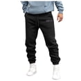 thumbnail image 1 of WEAIXIMIUNG Pantalon Noir Homme Ajusté Fuselé Automne et Hiver Mode Rue Loisirs Sports Extérieur Course Pull Pantalon, 1 of 4