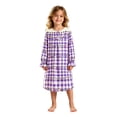 thumbnail image 3 of Elegyee Girls Christmas Nightgown Long Sleeve Plaid Sleep Dress Loungewear(3-14 Years), 3 of 5