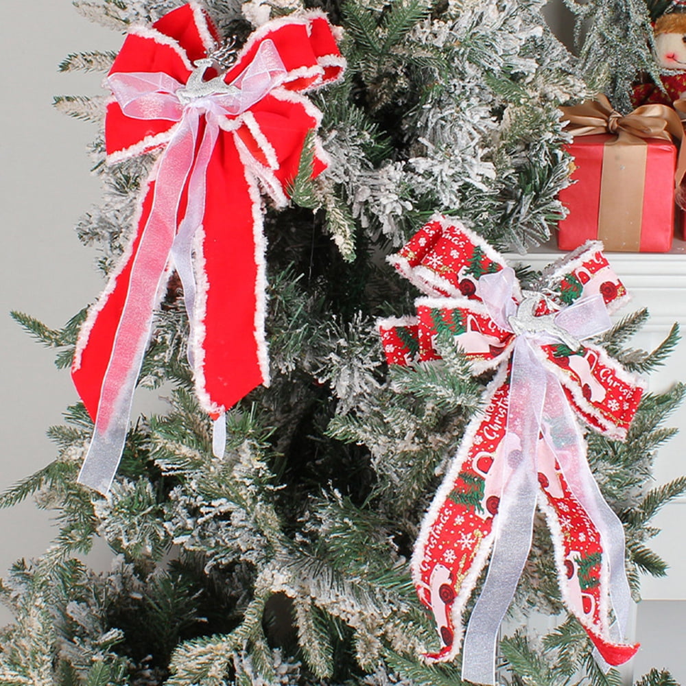 3 Pack Christmas Bows Christmas Tree Decorations, 14
