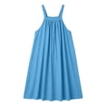 thumbnail image 6 of Women's Plus Size Overall Midi Dress, Casual Loose Sleeveless Button Strap Beach Dress, Summer Vacation Flowy Sundress for Curvy Women XL-5XL, 6 of 7