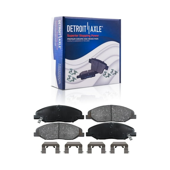 Detroit Axle - Front Ceramic Brake Pads with Hardware Replacement for 2008-2014 Cadillac CTS 2009-2011 Cadillac STS