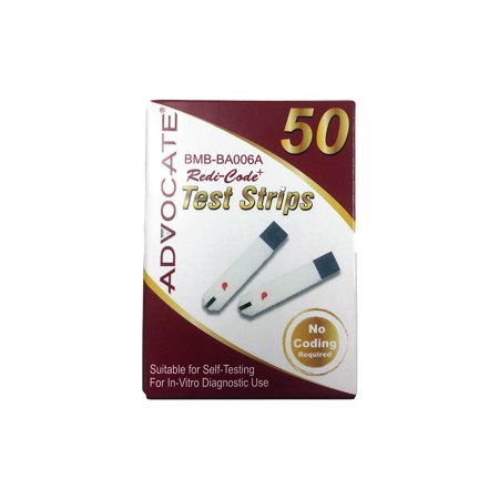 - Advocate redi-code plus glucose test strip (50 count) part no. 002 (50/box)