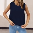 thumbnail image 3 of Women Knitted Vest Round Neck Sleeveless Crop Tank Bow Tie Decor Hollow Back Solid Color Short Sweater Vest, 3 of 8