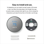 Google Nest Thermostat - Programmable Smart Thermostat for Home - Charcoal