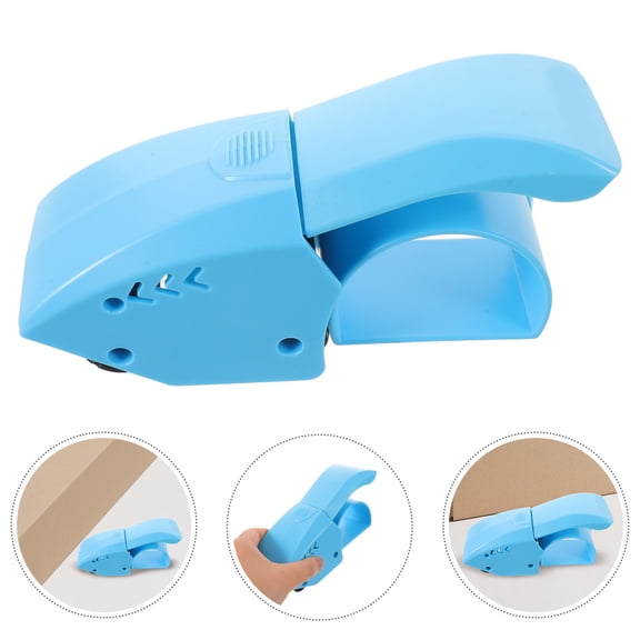 Mobestech Effortless Blue Handheld Tape Dispenser for Quick Carton Sealing