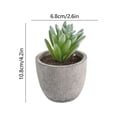 thumbnail image 3 of Artificial Potted Plants, Fake Plastic Plants with White Pots, Small Flower Arrangement for Home Office Table Decor, 3 of 6