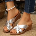 thumbnail image 2 of Wovix Women'S Slipper Open Toe Cross Band Sandals Platform Classic Simple Shoes Footwear Indoor Outdoor Shoes, 2 of 9