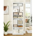 thumbnail image 3 of Shoe Storage Cabinet, 10 Tiers Freestanding Shoe Cabinets, Wooden Shoes Rack with Cubby, 27-30 Pairs, Farmhouse Tall Shoes Cubby Organizer for Entryway, Living Room, White SR52603X, 3 of 10