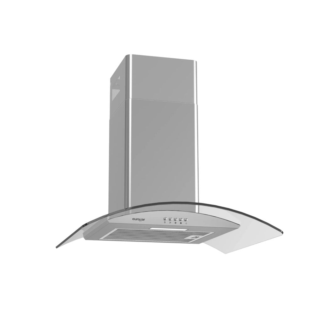 Campana extractora de pared 60 cm 3 velocidades Luz LED Diseño curvo EUROGAR EUCEV60