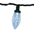 thumbnail image 3 of Kurt Adler 50-Foot UL 100-Light Cool White LED Faceted C9 Green Wire String Lights, 3 of 7