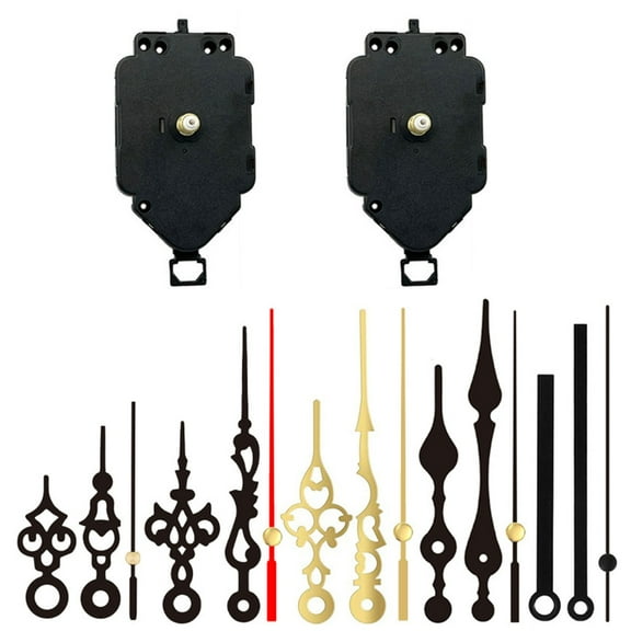 Home Decors 2Pcs Jump Second Pendulum Clock Movement Mechanism with Clock Hands