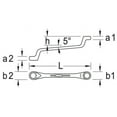 thumbnail image 2 of Gedore 2 6x7 Double ended ring spanner offset 6x7 mm, 2 of 3