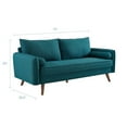 thumbnail image 7 of Modway Revive Upholstered Fabric Sofa in Teal, 7 of 7