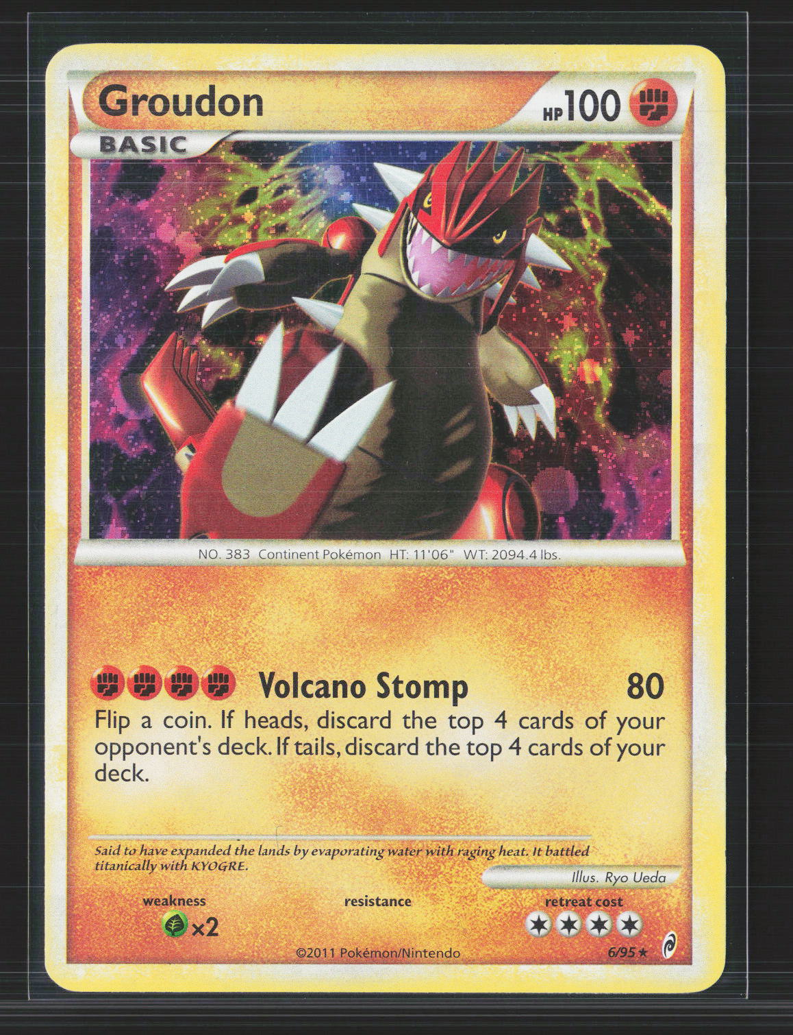 2011 Call of Legends Groudon Holo Rare #6/95
