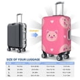 thumbnail image 6 of Daiia Cartoon Pigs and Hearts Luggage Cover, Thickened Washable Travel Luggage Covers, Elastic Unique Baggage Covers for 18-20 inch Luggage-Large, 6 of 9