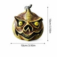 thumbnail image 2 of Halloween Jack-O'-Lantern Basket with Lid - Surprising Pumpkin Figurine Decor for Farmhouse Style Halloween Home Ornament, 4X4 inch Skull Shape Pumpkin, 2 of 6