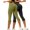 Army Green, variant on Women's 2 Pack High Waist Capri Yoga Pants, 3D Textured Seamless Tummy Control Workout Leggings with Butt Lifting Effect, Scrunch Peach Hip Gym Tights for Running Fitness Daily Wear Blue XXL