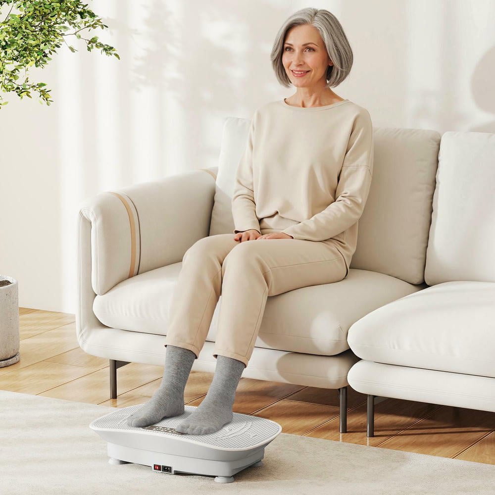 Resenkos Whole Body Vibration Plate Machine with 10 Speeds - Gray