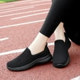 thumbnail image 5 of YOURDIARY Slip on Shoes for Women Breathable Walking Sneakers Black Pink 8, 5 of 9