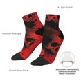 thumbnail image 6 of Fuzoiu Red And Black Abstract Skull Print Adult Socks, Crew Moisture-wicking Socks, Unisex Cushion Crew Socks,Casual Sports Ankle Socks, 6 of 7