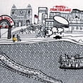 thumbnail image 4 of 24" White New Orleans Daylight Skyline Lumbar Decorative Pillow, 4 of 5
