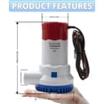 thumbnail image 5 of MAKERELE Electric Bilge Pump DC12V 1500GPH High Efficiency Bilge Pump Suitable for a Variety of Boat Type Water Equipment, 5 of 6
