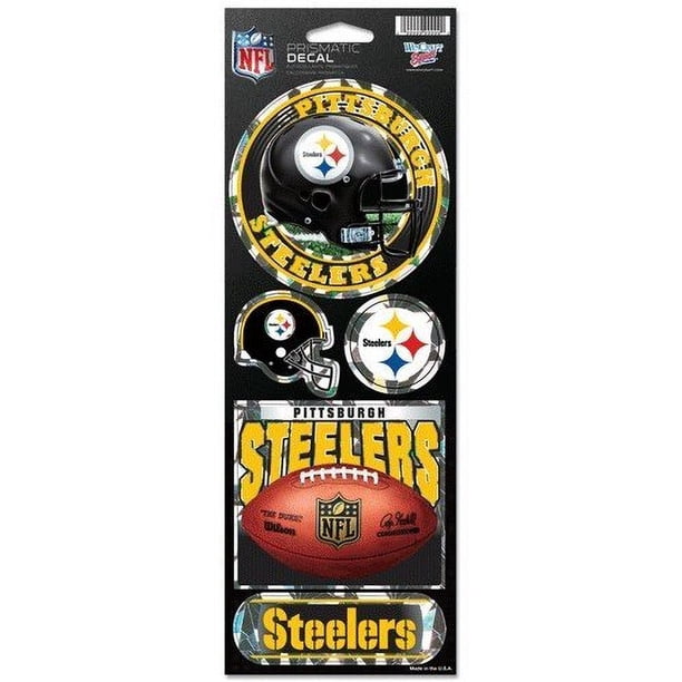 WinCraft NFL Pittsburgh Steelers Stickers prismáticos, color del equipo, talla única