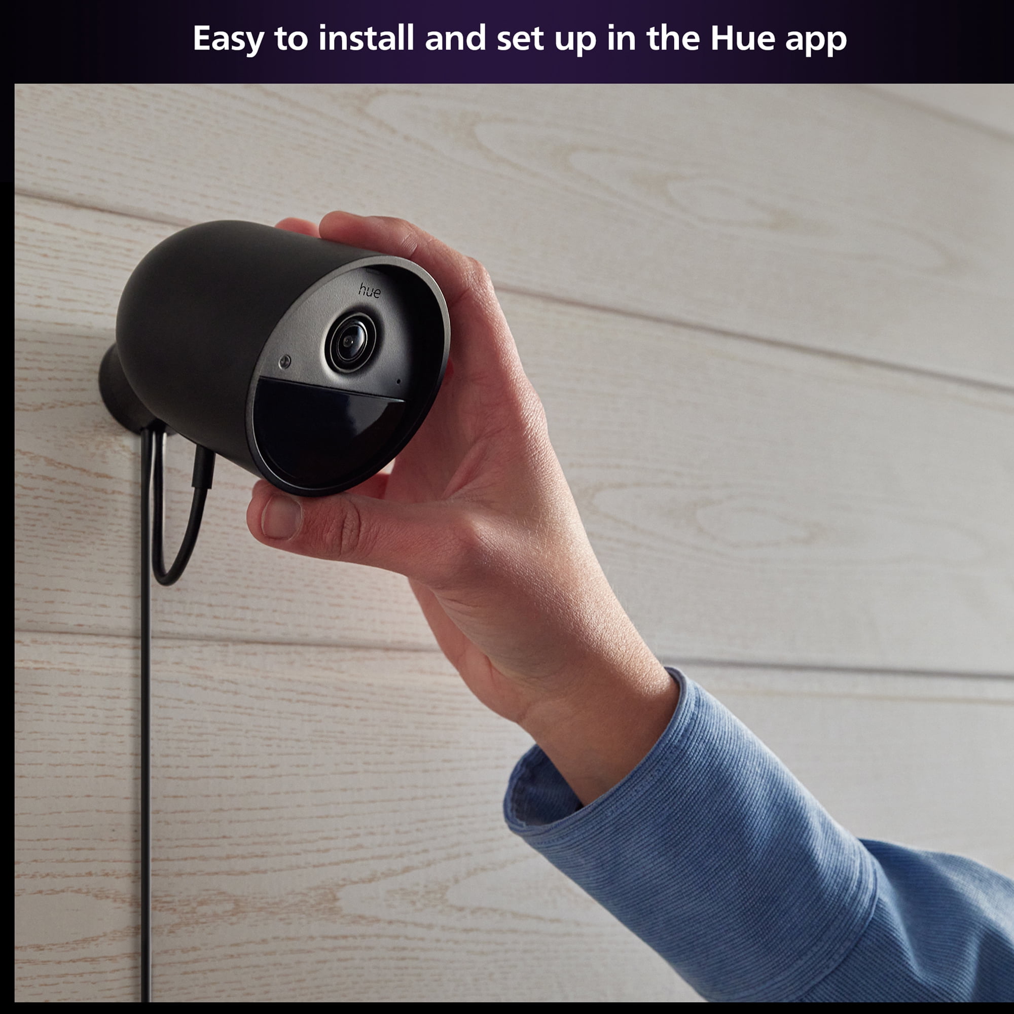 Philips Hue Secure Wired Security Camera, White - 2-Pack