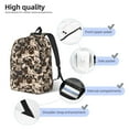 thumbnail image 3 of Disketp Pug Mochila de Lona Estampada, Mochila Escolar de Viaje Ligera para Estudiantes y Portátil-Small, 3 of 5