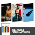 thumbnail image 3 of OULII 5 Sets Red Metal Billiards Pole Hangers Pool Cue Storage Solutions, 3 of 8