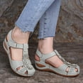 thumbnail image 3 of ZTTD Women's Ladies Girls Comfortable Ankle Hollow Round Toe Sandals Soft Sole Shoes, 3 of 4