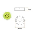 thumbnail image 2 of 5 Packs Round Bubble Level 18x9mm Mini Circular Bullseye Spirit Levels for Leveling Camera Tripod Telescope, Lime, 2 of 6